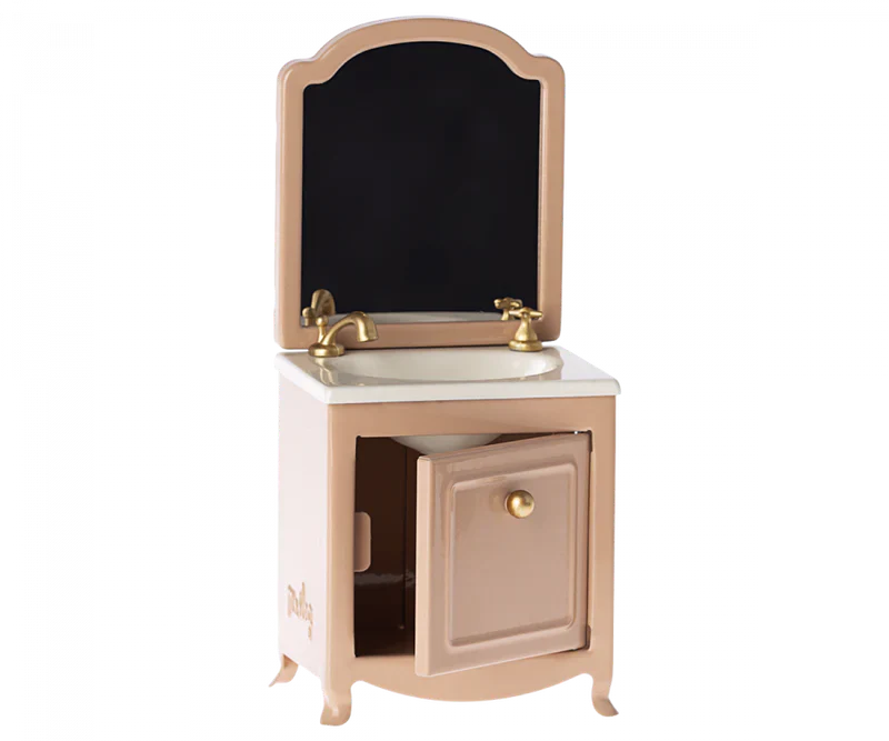 LAVABO AVEC MIROIR Blanc MINIATURE - Boutique Maman & Bébé – Produits Essentiels au Quotidien