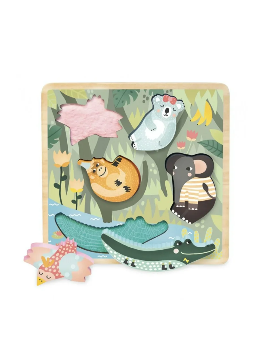 Casse-tête tactile bois Jungle Vilac Boutique Maman Bébé Produits Essentiels Quotidien
