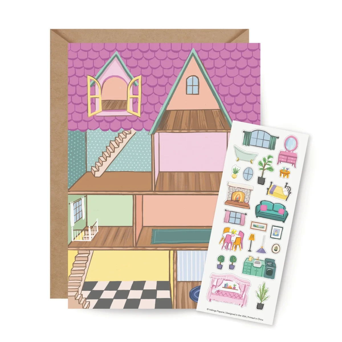 Carte Stickers Maison Poupées Remplir Organisation maison solutions rangement
