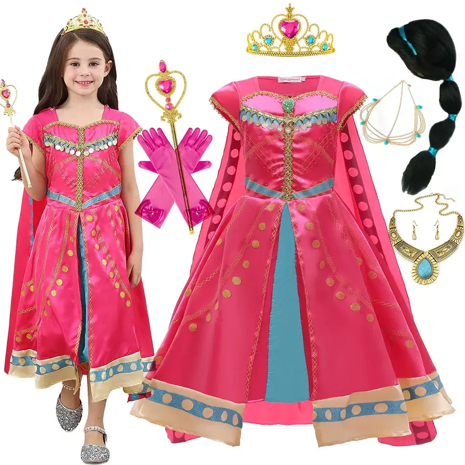 Robe Cosplay Fille Princesse Jasmine Boutique Bébé Ligne Soins Jouets Articles Maison