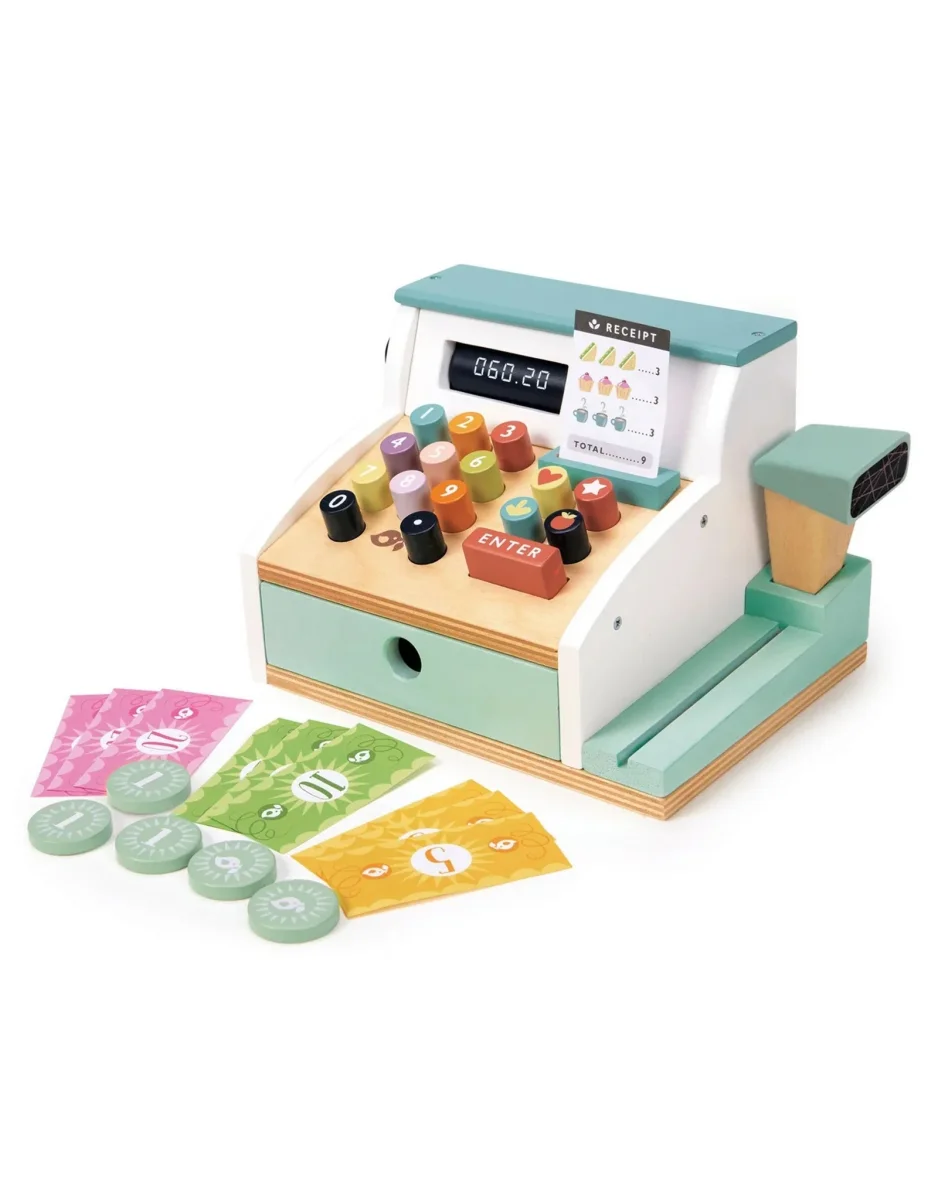 Caisse enregistreuse Leaf Toys Boutique Maman Bébé Produits Essentiels Quotidien