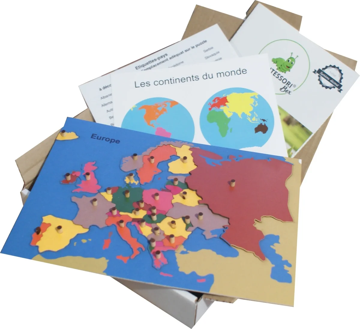 Puzzle du continent Europe Montessori - Boutique Maman & Format Bébé – Produits Essentiels au Quotidien