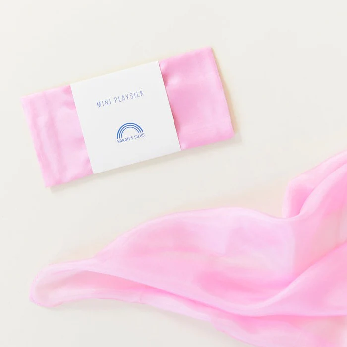 Silk Mini Soie Jeu Rose||Sarah' Silk Mini Playsilk Pink Boutique Bébé Ligne Soins Jouets Articles Maison