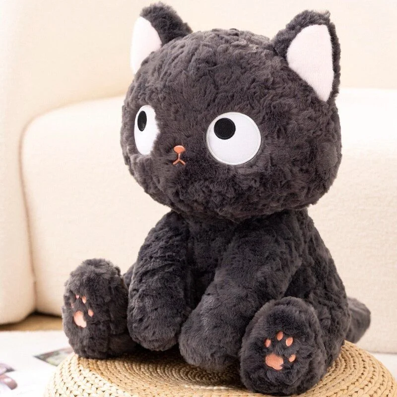 Peluche Chat Noir - Boutique Maman & Bébé – Produits Essentiels au Quotidien Chat en peluche noir 22 cm ÉCOLOGIQUE - Chiens et chats | Rajdujouet.fr