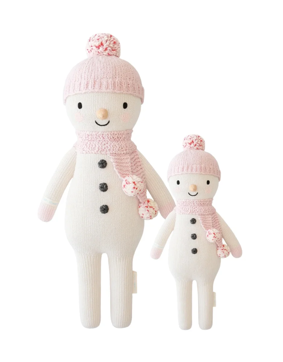 Peluche - Holly le bonhomme de neige - Cuddle + kind - Boutique Maman & Bébé – Produits Essentiels au Quotidien - Jouet peluche