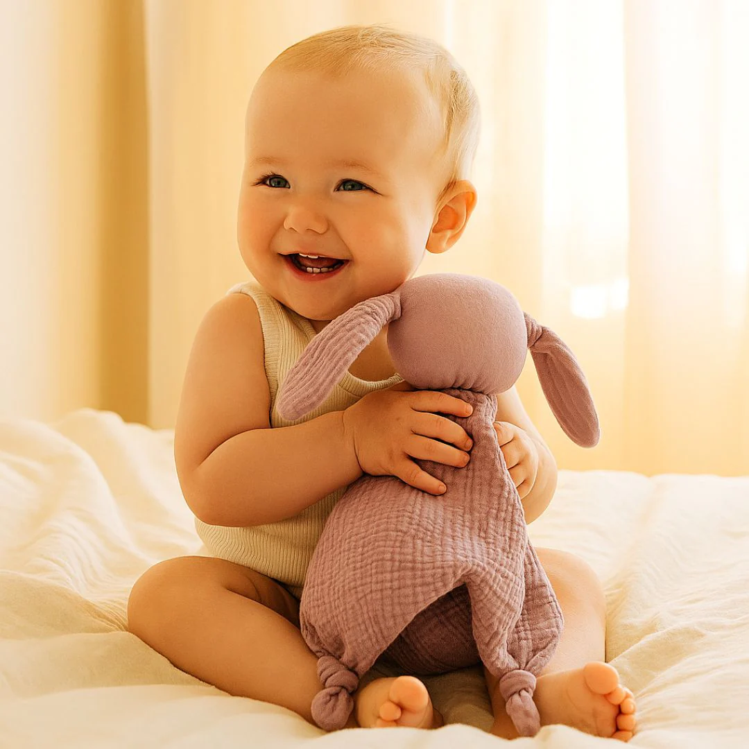 Doudou lapin rose - Boutique Maman & Bébé – Produits Essentiels au Quotidien Doudous lapin doux personnalisables - Petit Picotin