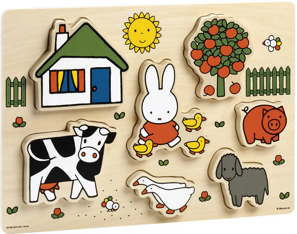 Nijntje La ferme des puzzles - E-shop mondial – Produits durables, modernes et accessibles partout Jeu de puzzle Chunky Garden - Amusez-vous en famille – Boutique LeoLudo