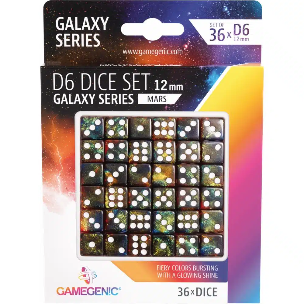 Gamegenic – Galaxy Series – Mars LDLC – Set de 36 Dés de 6 – 12mm - Saldi Straordinari – Offerte Speciali Disponibili Adesso