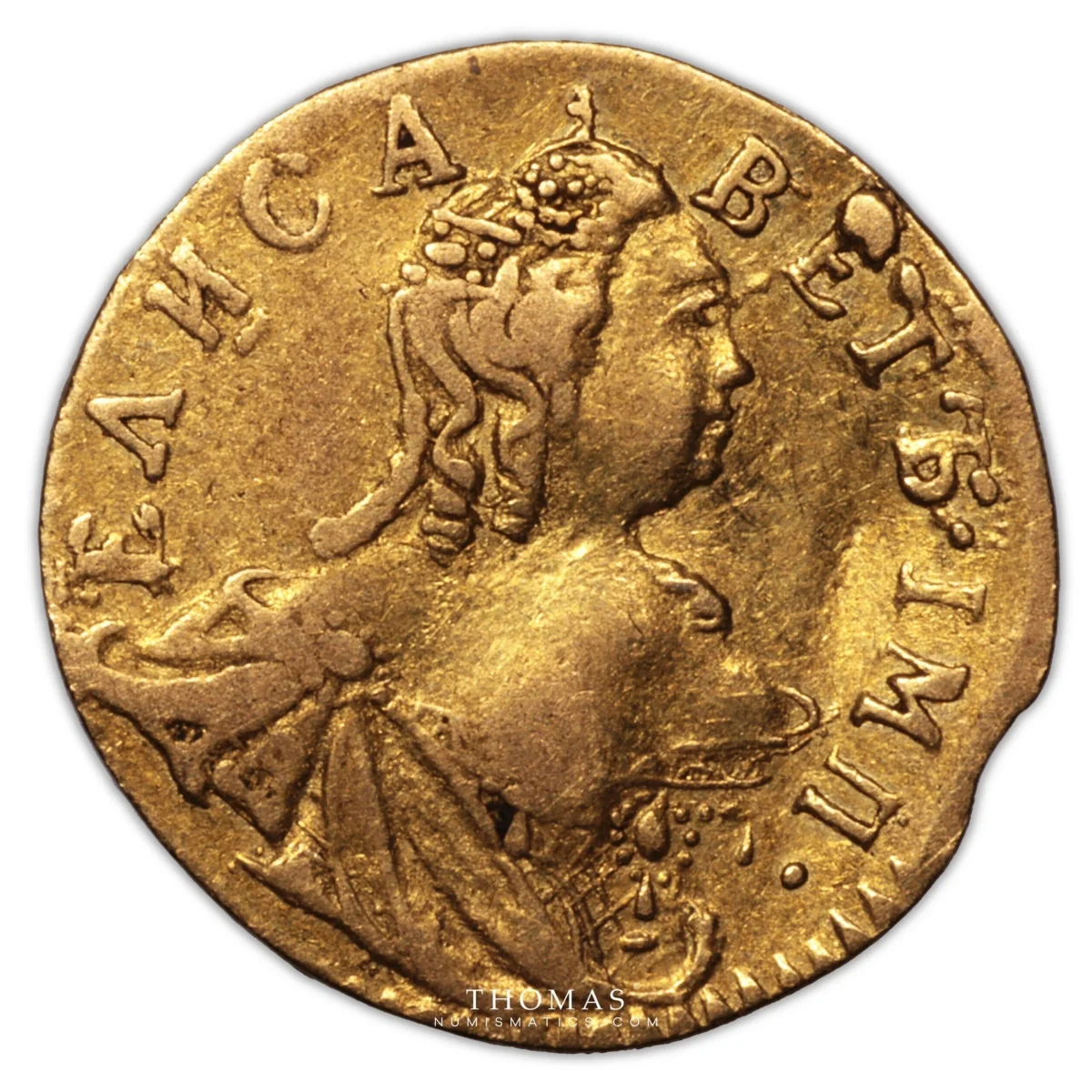 Monnaie – Russie – Elisabeth – Poltina or – 1756 - Vins Rouges Harmonieux pour Chaque Occasion - {'count': 1, 'name': 'Chatus'}