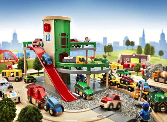 GARAGE À VOITURES 3 NIVEAUX POUR CIRCUIT DE TRAIN - Boutique Maman & Bébé – Produits Essentiels au Quotidien - {'count': 2, 'name': 'Flexible'}