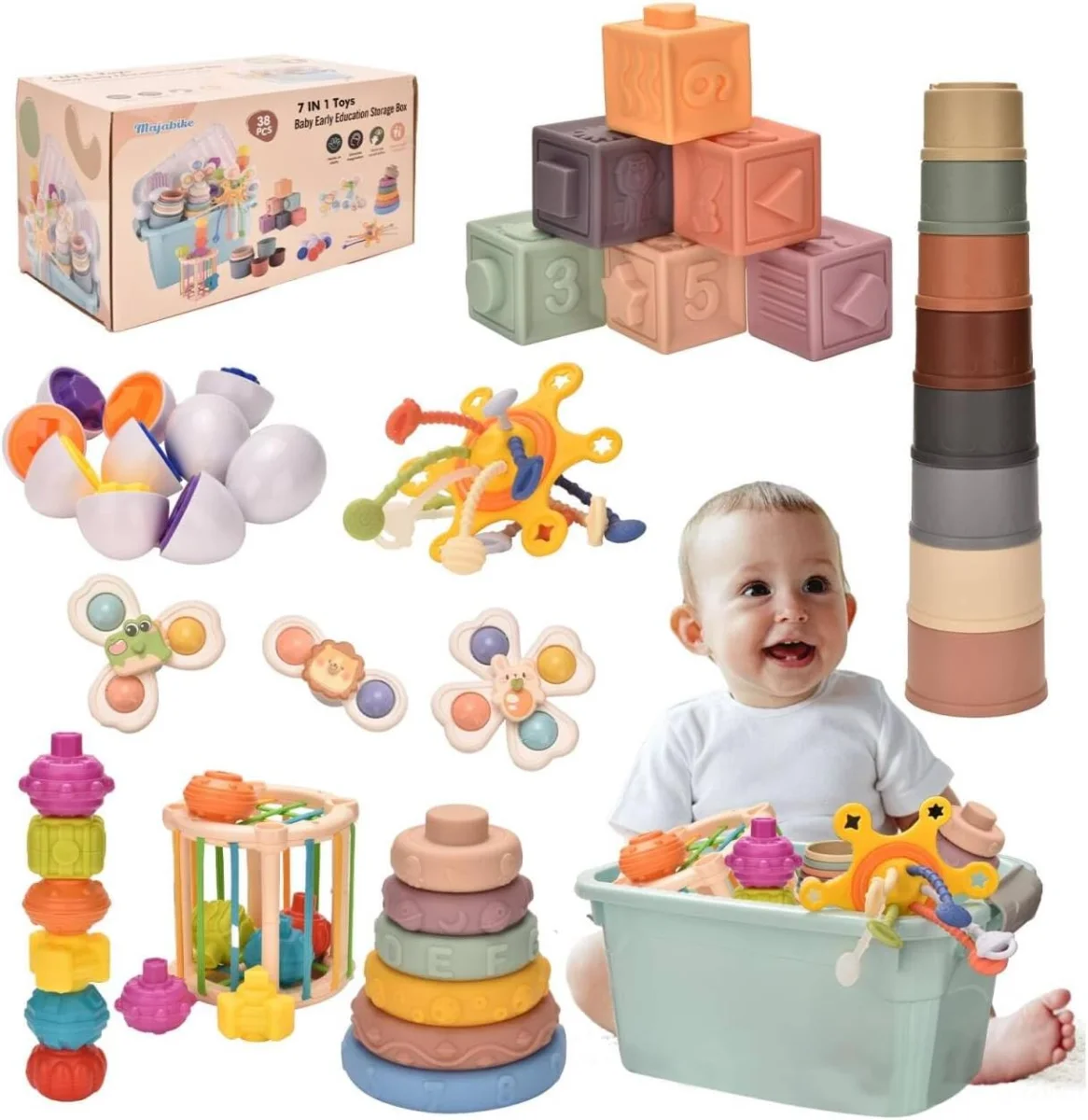 Jouets d’éveil et sensoriels Montessori pour bébés 6-18 mois SIZE - Vins Rouges Harmonieux pour Chaque Occasion