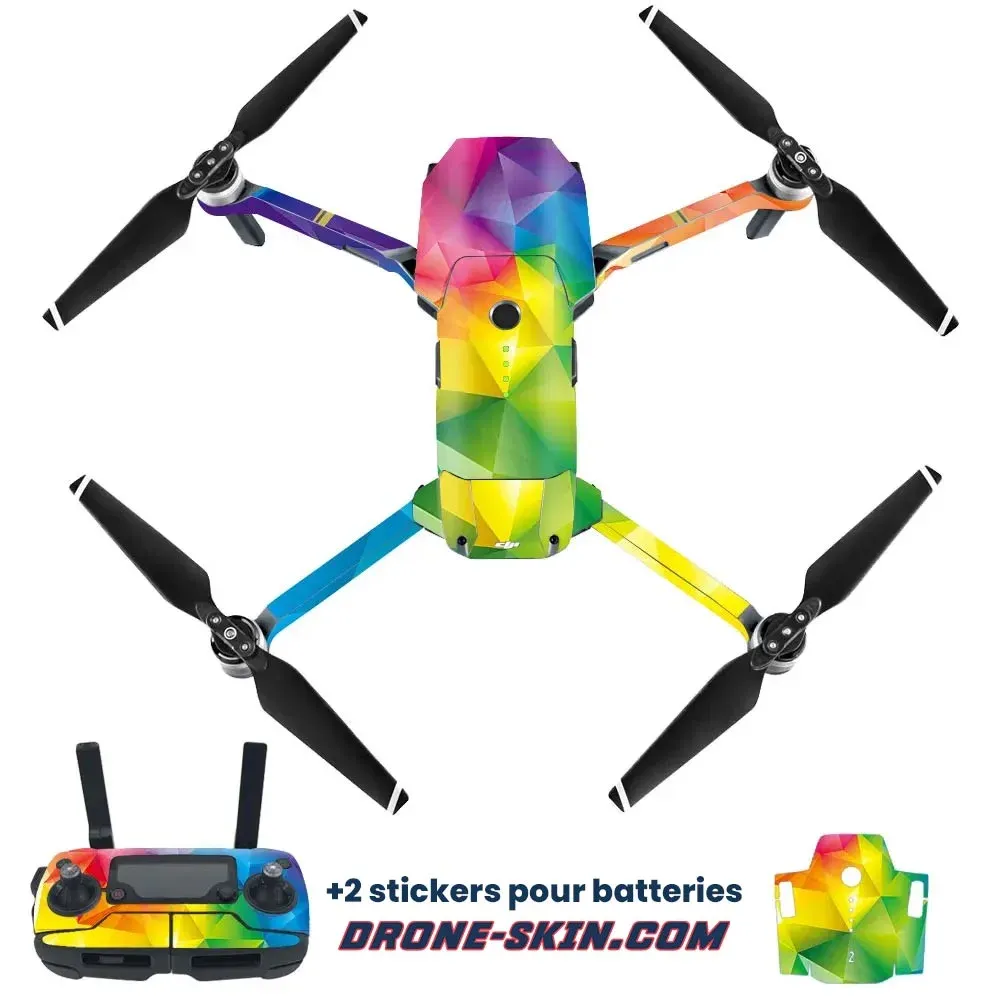 Sticker pour Drone DJI Mavic Pro Geometrics Colors - ​Drones Professionnels & Grand Public | Boutique Française​ - Remote control