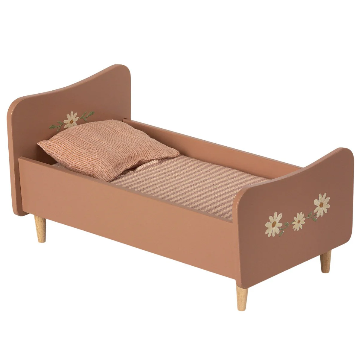 Maileg Lit Bois Mini Rose||Maileg Wooden Bed Mini Rose Boutique Bébé Ligne Soins Jouets Articles Maison