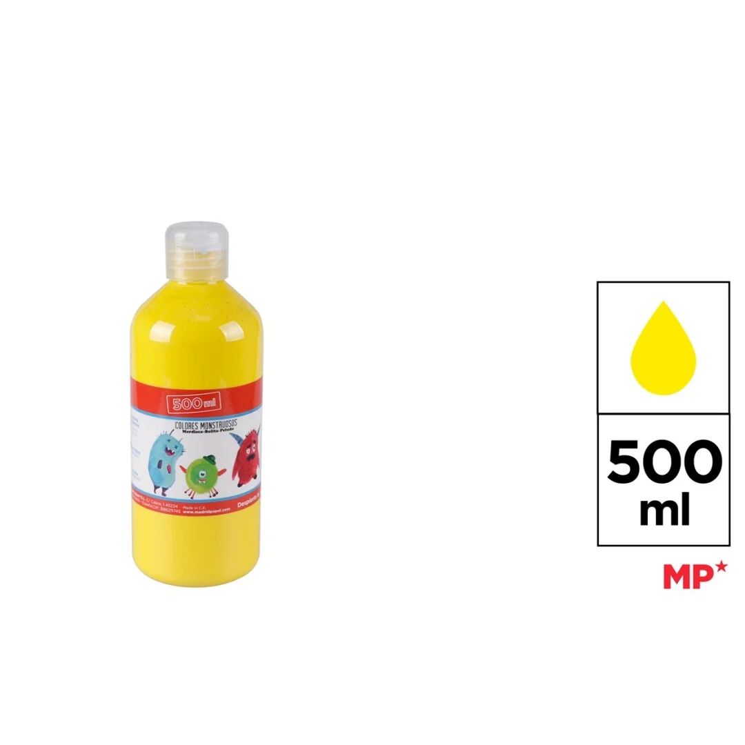 Bidon de doigts peinture jaune 500ML – GOUACHE - Organisation de la maison avec des solutions de rangement