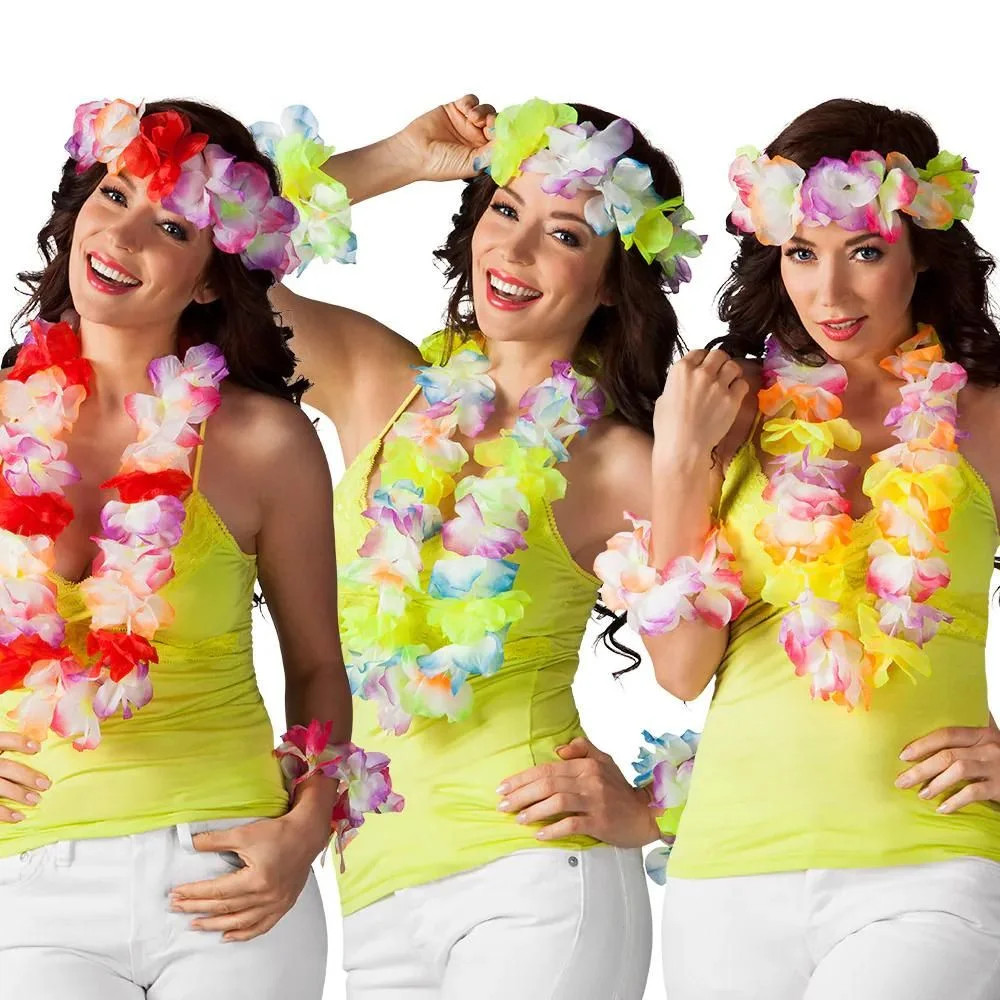 Set hawaïen – Bracelet / collier de fleur - Organisation de la maison avec des solutions de rangement Support mural pour bijoux, support mural pour bracelet, organisateur de |  collier, présentoir à bijoux à 32 crochets, crochet à bijoux pour mur, ...